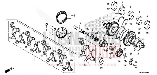 VILEBREQUIN/PISTON CBR1000SPL de 2020